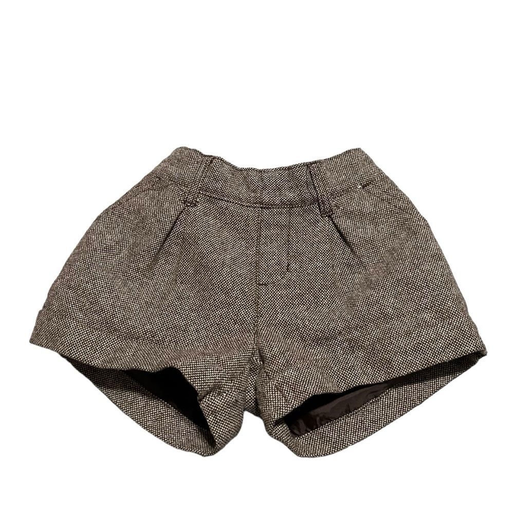 Gymboree Brown Metallic Gold Speckle Pull On Shorts Girls Youth Sz 6 Wool Blend